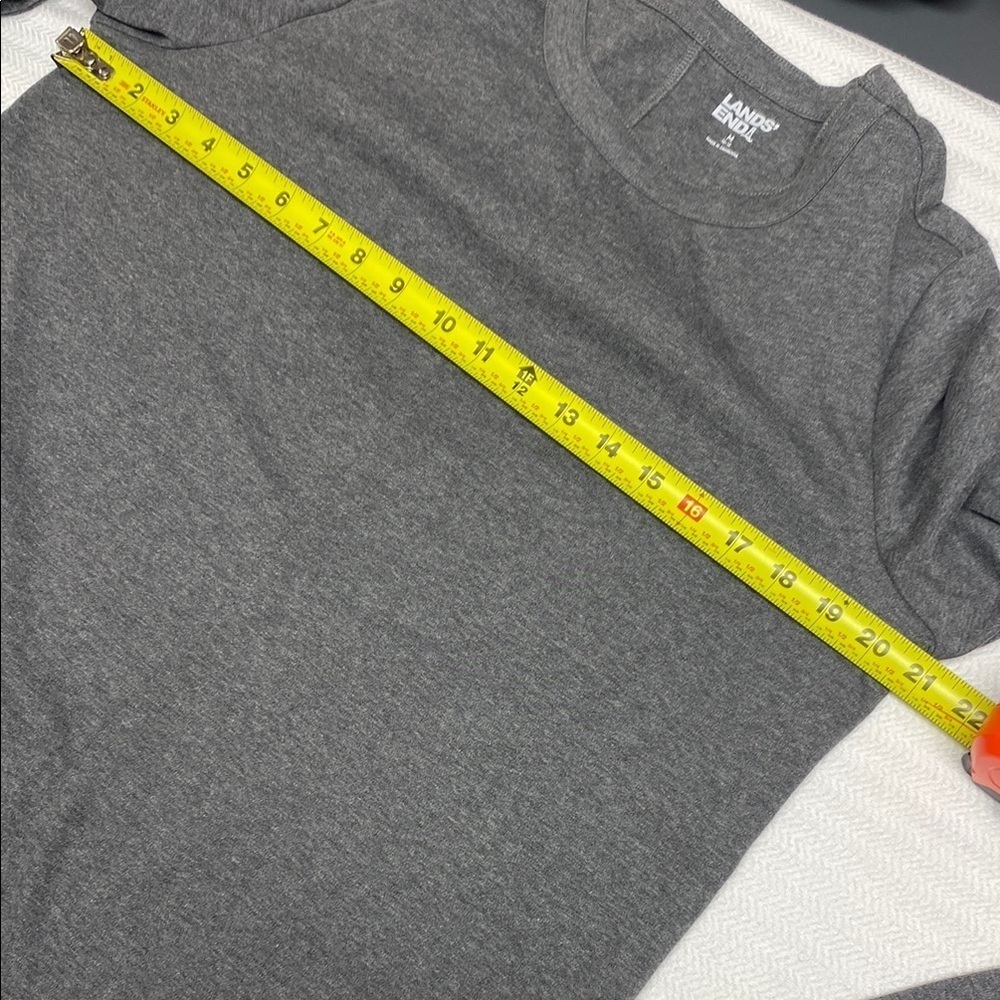 Lands’ End Oversized Tunic Long Sleeve Crewneck | Heather Gray Casual Top Size M - Picture 11 of 12